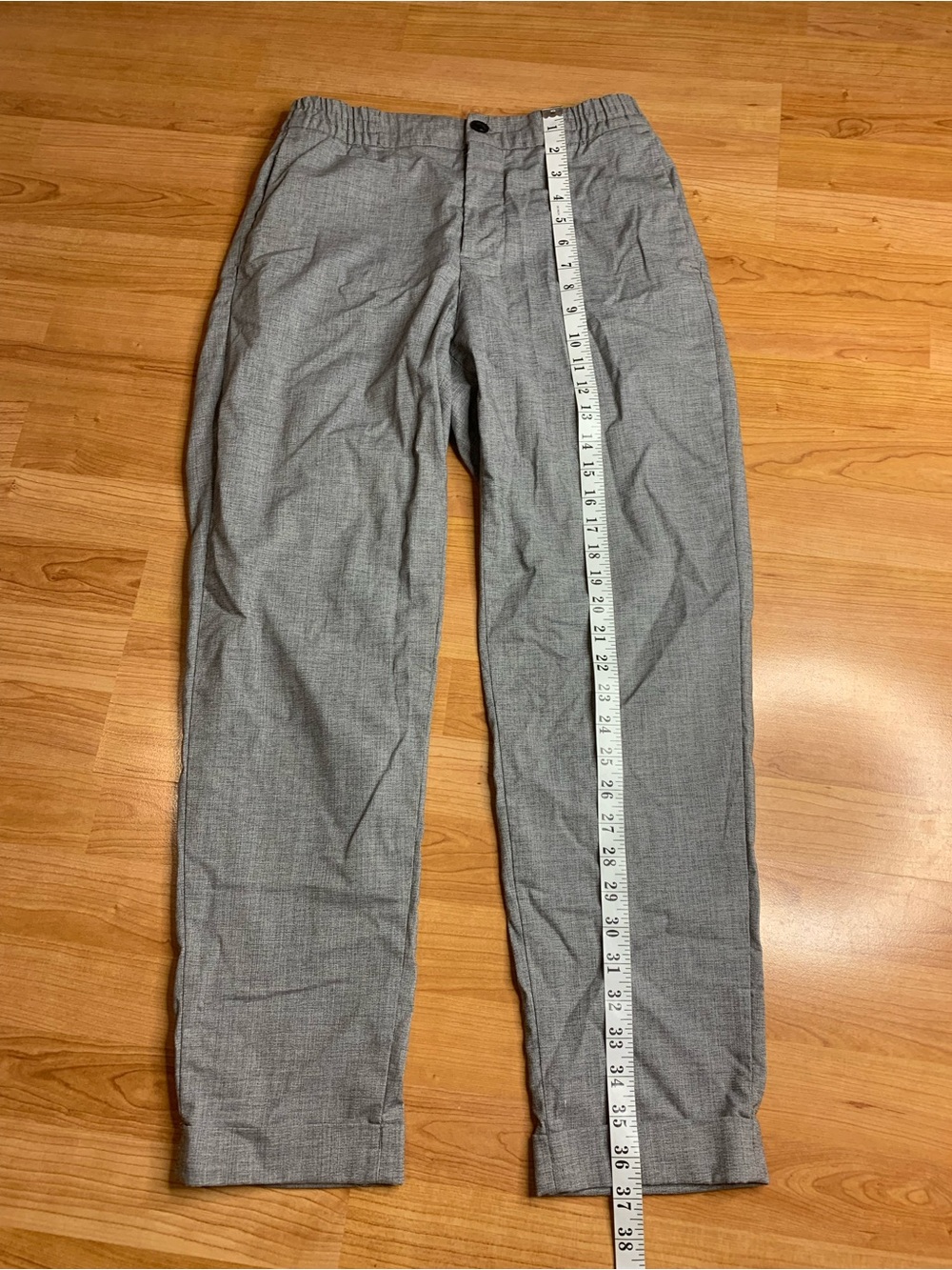 H&M Grey Slim Fit Chino Trousers Dress Pants Size 32R - Picture 7 of 10